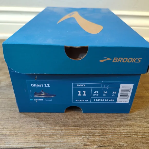 Brooks Ghost 11 Running Shoe Navy/Gold Size‎ 11 Medium - Picture 2 of 5